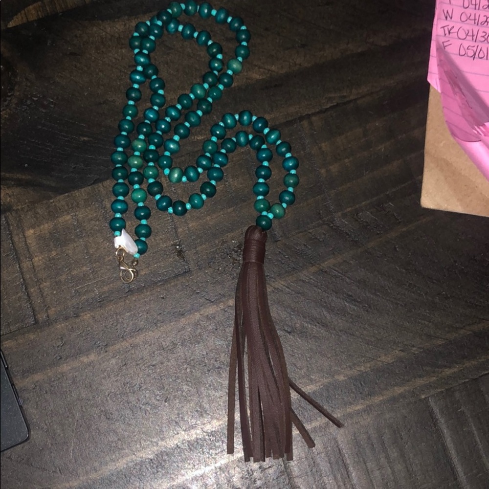 Turquoise Tassel Necklace